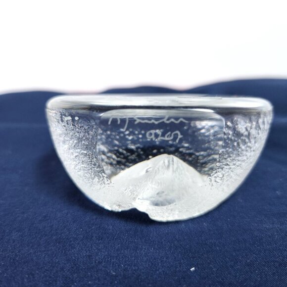 Mats Jonasson Lead Crystal Owl Paperweight Signature Collection Made in Sweden - Picture 8 of 12